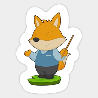 Fox Teacher Pointer Sticker